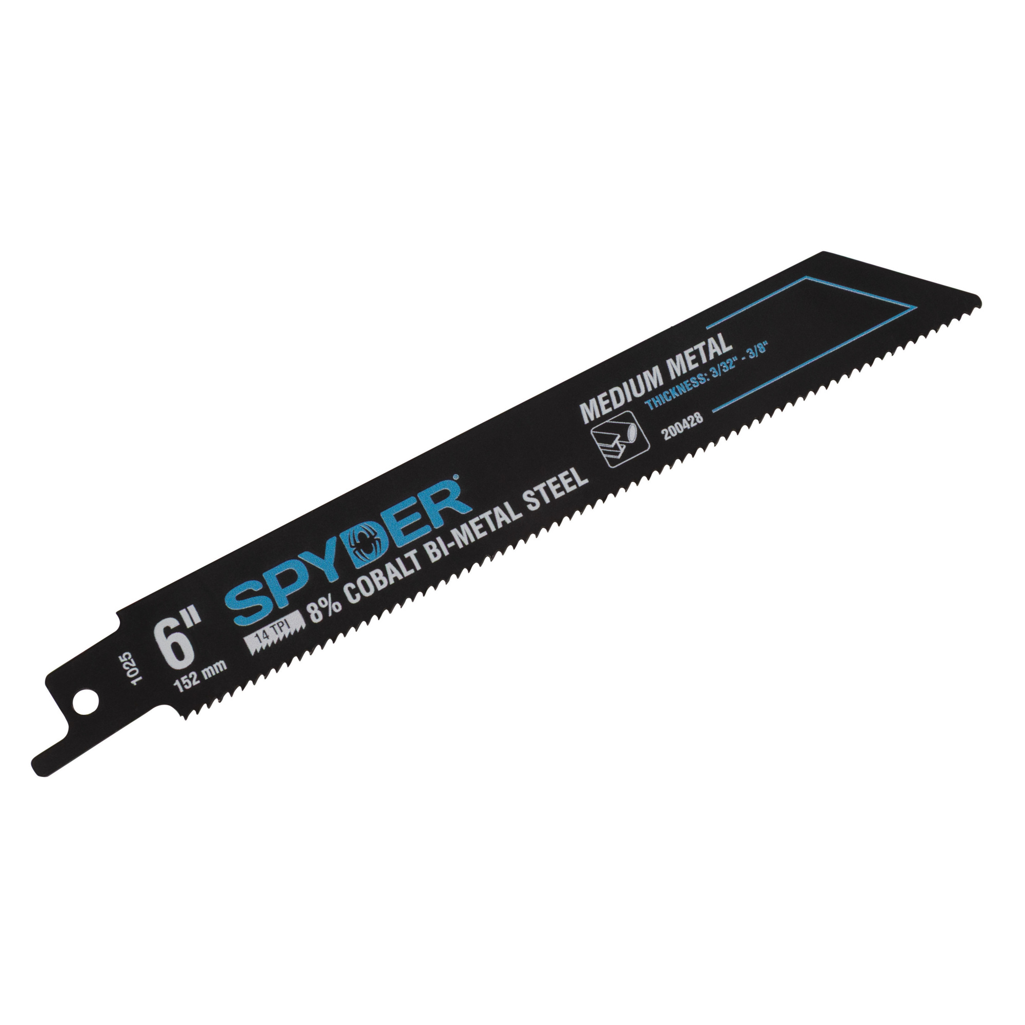 Spyder Black Series Bi-Metal Reciprocating Saw Blade — 6in., 14 TPI, 5-Pack, Model# 200428-5